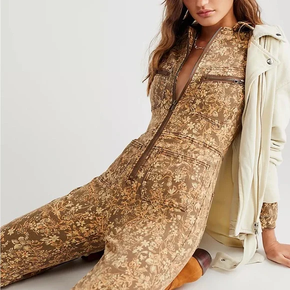 Free People Lennox Printed Jumpsuit - Picture 2 of 9